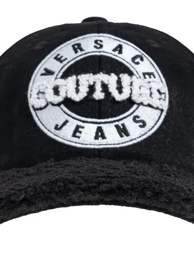 Versace Jeans Couture Logo-patch Hat In Black