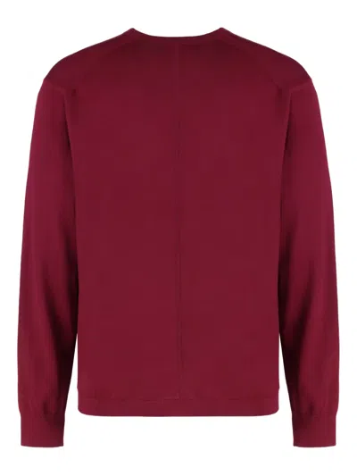 Calvin Klein Sweater With Round Neck In Wool In Red