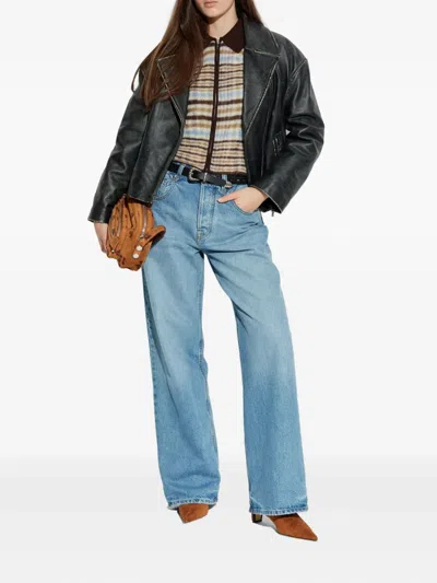 Rag & Bone Womens Ivrmt Leva Striped Wool-blend Top In Multi