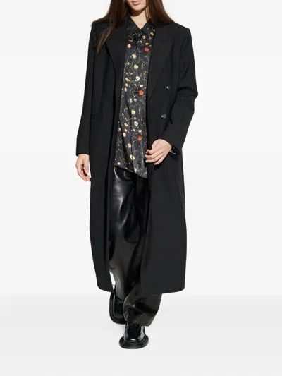 Rag & Bone Double-breasted Coat In Black