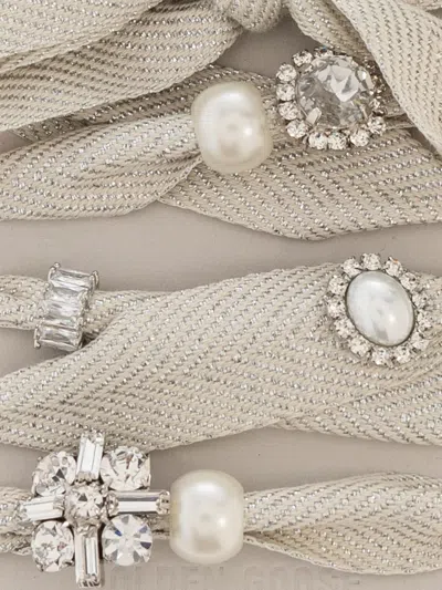 Golden Goose Pearl-embellished Shoelaces In Nude