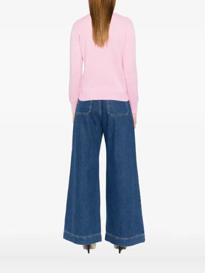 Mc2 Saint Barth Crew Neck Sweater In Pink