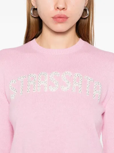 Mc2 Saint Barth Crew Neck Sweater In Pink