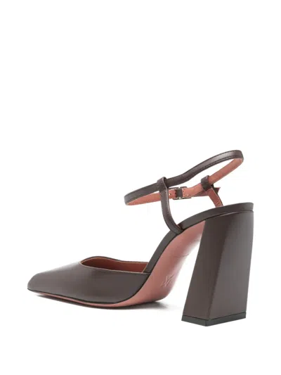 Amina Muaddi Charlotte Pumps In Brown