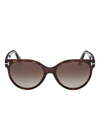 Tom Ford Arizona 53mm Gradient Rectangular Sunglasses In Brown