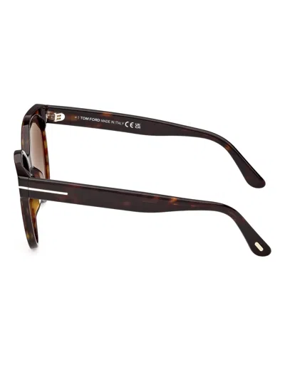 Tom Ford Arizona 53mm Gradient Rectangular Sunglasses In Brown