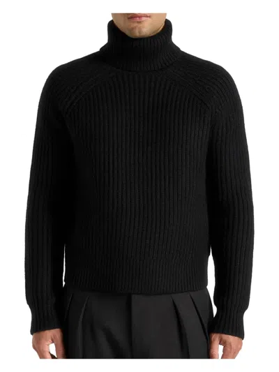 Manière De Voir Rudy Roll-neck Sweater In Black
