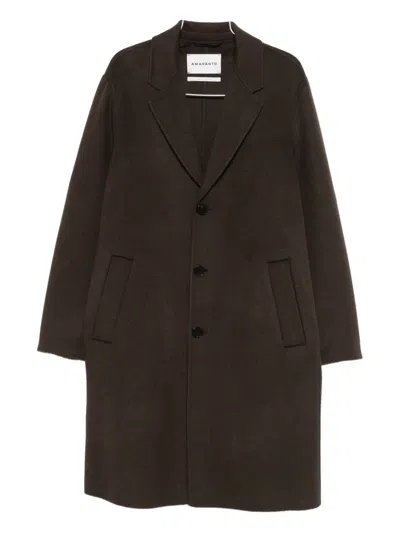 Amaranto Buttoned Single-breasted Coat In Brown