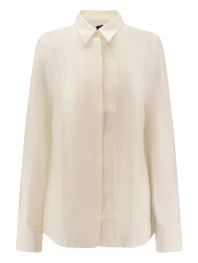 Hugo Boss Boss Ivory Silk Boss Shirt In Neutral