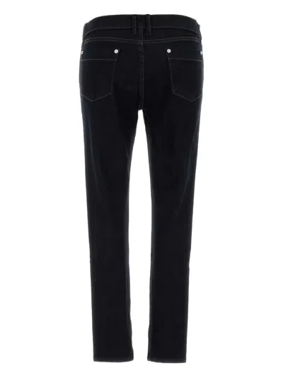 Gimaguas Five-pocket Stretch Denim High-waisted Trousers In Blue