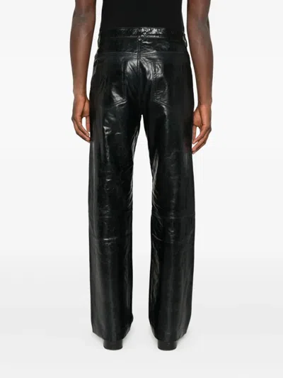 Won Hundred Genoa Leather Pants In Black