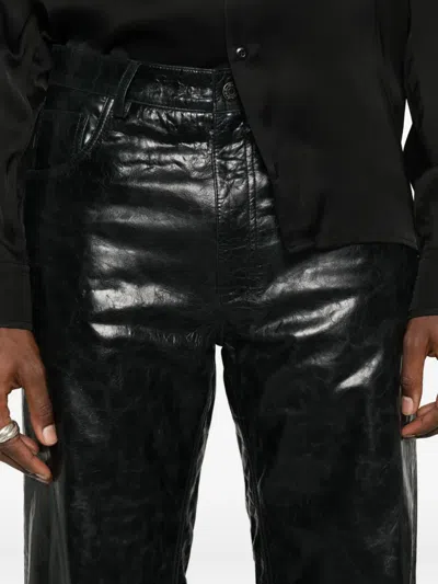 Won Hundred Genoa Leather Pants In Black