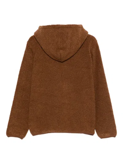 垮肩拉链连帽衫