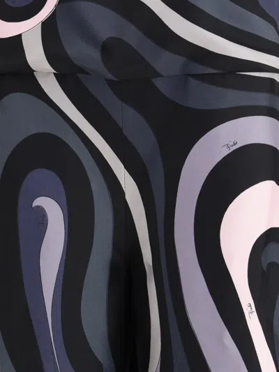 Pucci Silk Twill Halter Suit Wide Leg In Multi