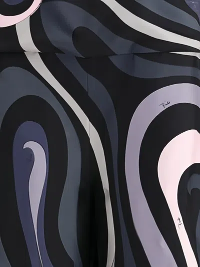 Pucci Silk Twill Halter Suit Wide Leg In Multi