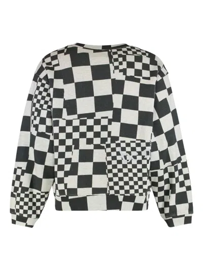 Erl Checkerboard-pattern Sweatshirt In Black