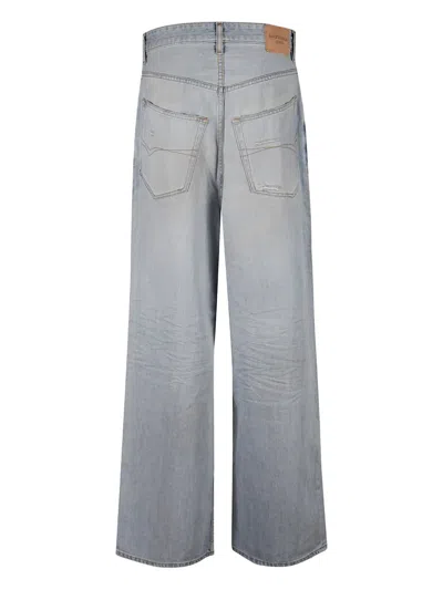 Balenciaga Women Baggy Trousers In Blue