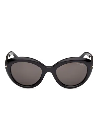 Tom Ford Stacy 53mm Cat-eye Sunglasses In Black