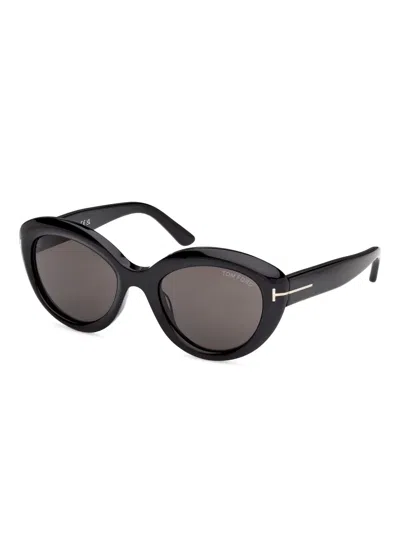 Tom Ford Stacy 53mm Cat-eye Sunglasses In Black