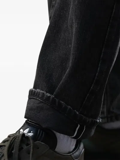 Junya Watanabe Whiskering-effect Jeans In Black