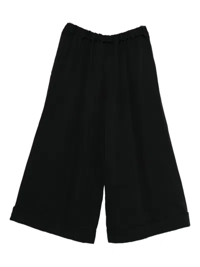 Comme Des Garçons Elasticated-waistband Trousers In Black