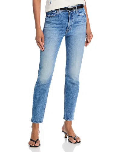 Mother The Dazzler Flood High Rise Jeans In Trucks Are For Girls In Blue