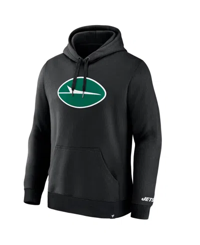Fanatics Men's Black New York Jets Legacy Fleece Pullover Hoodie In Black
