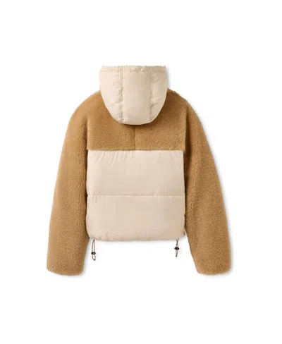 Ugg Braid Puffer Jacket Cream/sand In Neutral