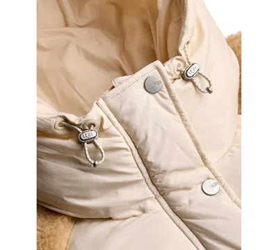 Ugg Braid Puffer Jacket Cream/sand In Neutral