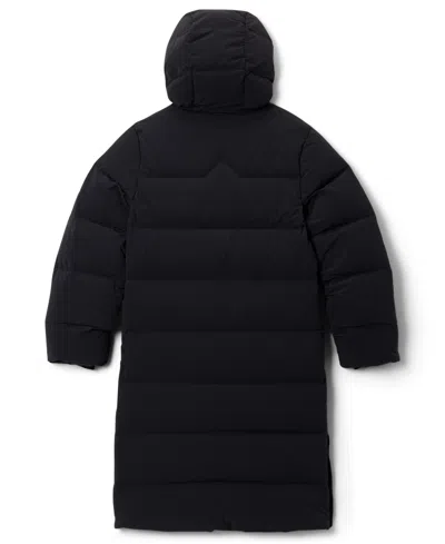 Columbia Big Girls Amaze Puff Long Hooded Jacket In Black