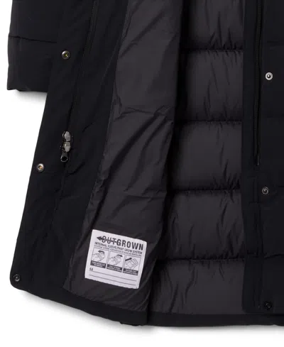 Columbia Big Girls Amaze Puff Long Hooded Jacket In Black