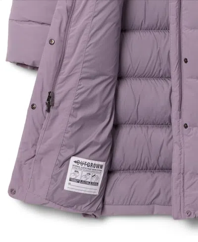Columbia Big Girls Amaze Puff Long Hooded Jacket In Purple