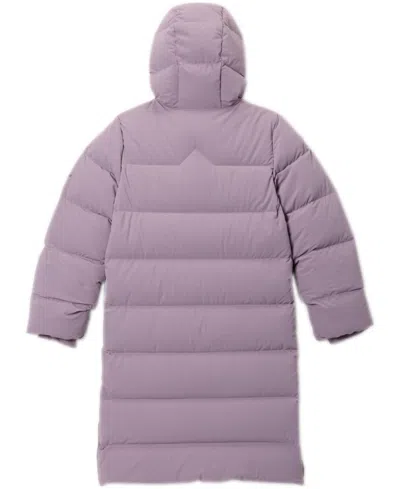 Columbia Big Girls Amaze Puff Long Hooded Jacket In Purple