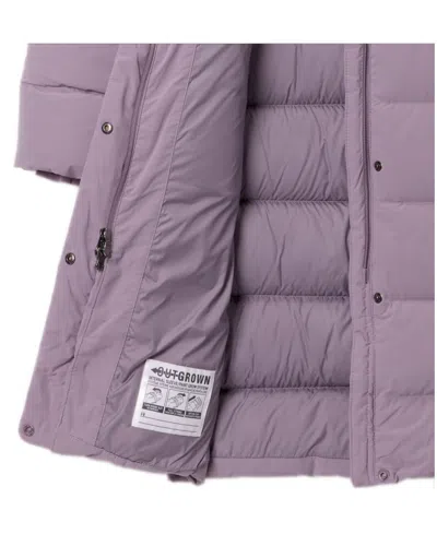 Columbia Big Girls Amaze Puff Long Hooded Jacket In Purple