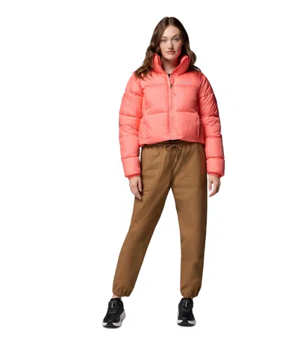 Columbia Women's Puffect Cropped Jacket In Orange