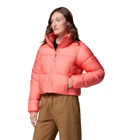 Columbia Women's Puffect Cropped Jacket In Orange
