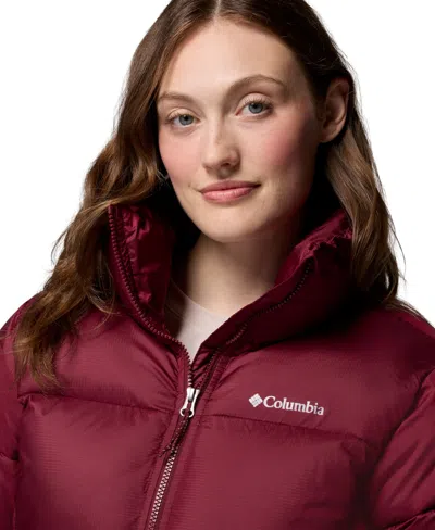 Columbia Women's Puffect Cropped Jacket In Burgundy