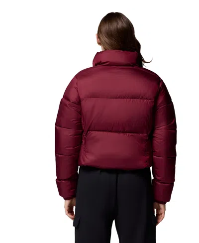 Columbia Women's Puffect Cropped Jacket In Burgundy