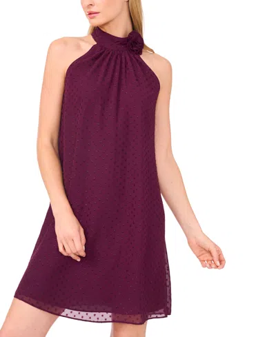 Cece Women's Sleeveless Halter Dress In Purple