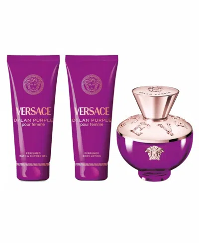 Versace Dylan Purple Eau De Parfum Gift Set ($231 Value) In Transparent