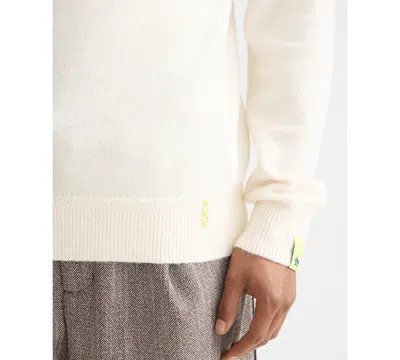 Scotch & Soda Men's Solid Crew Neck Sweater In Yellow