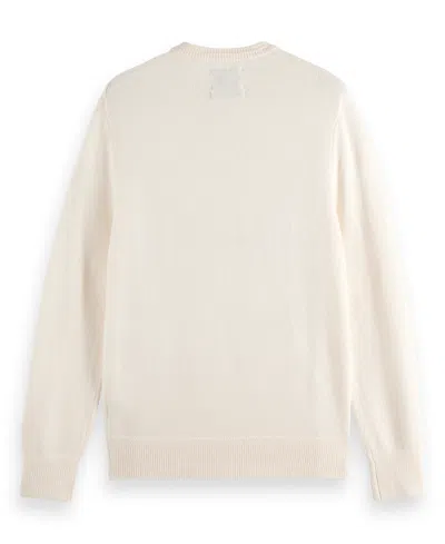 Scotch & Soda Men's Solid Crew Neck Sweater In Yellow