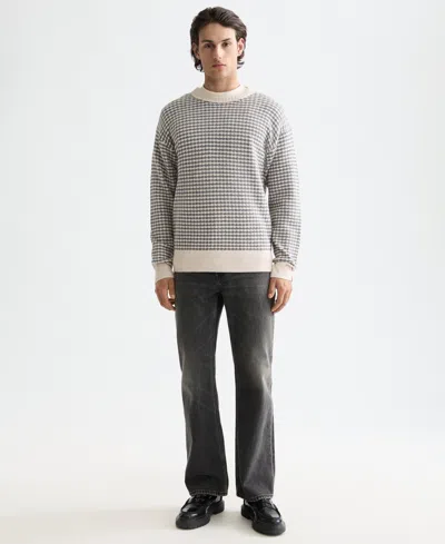 Scotch & Soda Men's Chenille Pattern Long Sleeve Sweater In Gray