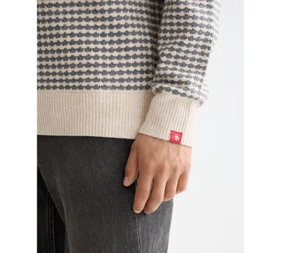 Scotch & Soda Men's Chenille Pattern Long Sleeve Sweater In Gray