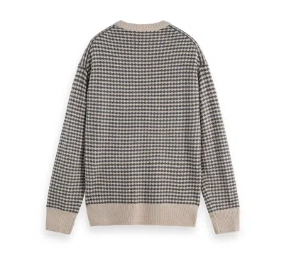 Scotch & Soda Men's Chenille Pattern Long Sleeve Sweater In Gray