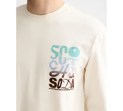 Scotch & Soda Relaxed Fit Logo Artwork Tee In Neutral