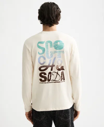 Scotch & Soda Relaxed Fit Logo Artwork Tee In Neutral