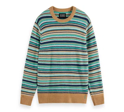 Scotch & Soda Men's Striped Long Sleeve Sweater In Multi