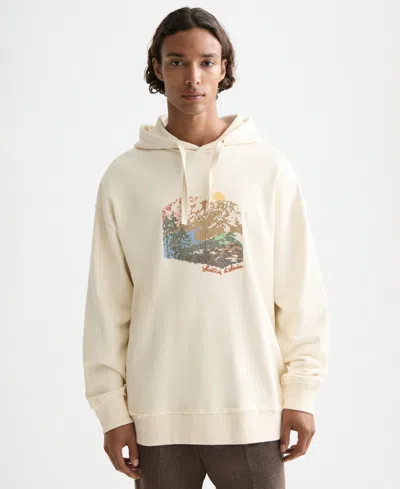 Scotch & Soda Relaxed Fit Embroidered Hoodie In Yellow