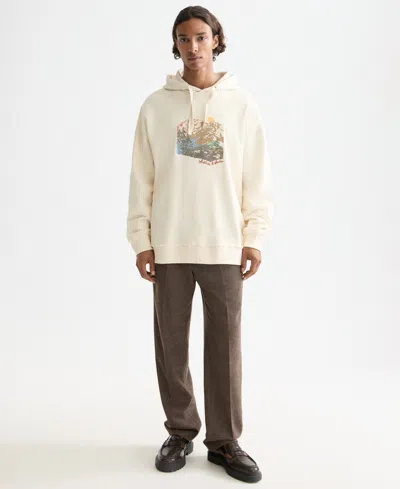 Scotch & Soda Relaxed Fit Embroidered Hoodie In Yellow